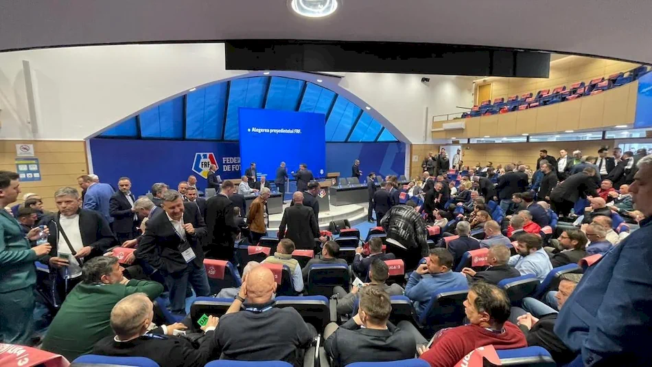 Sala de vot pentru alegerea președintelui FRF 2026